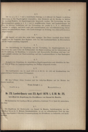 Verordnungsblatt für den Dienstbereich des k.k. Ackerbau-Ministeriums. Red. im k.k. Ackerbau-Ministerium 18790702 Seite: 5