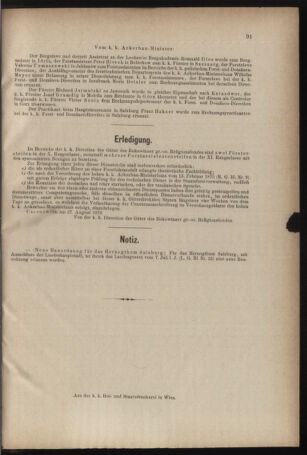 Verordnungsblatt für den Dienstbereich des k.k. Ackerbau-Ministeriums. Red. im k.k. Ackerbau-Ministerium 18791001 Seite: 9