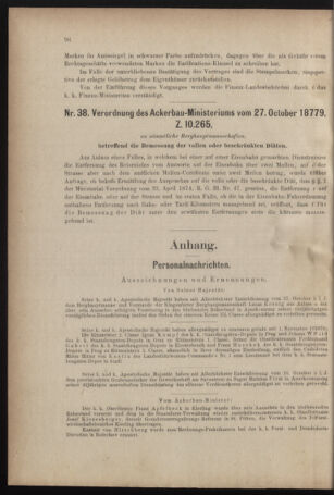 Verordnungsblatt für den Dienstbereich des k.k. Ackerbau-Ministeriums. Red. im k.k. Ackerbau-Ministerium 18791106 Seite: 4