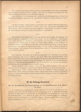 Verordnungsblatt für den Dienstbereich des k.k. Ackerbau-Ministeriums. Red. im k.k. Ackerbau-Ministerium 18800115 Seite: 15