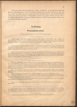 Verordnungsblatt für den Dienstbereich des k.k. Ackerbau-Ministeriums. Red. im k.k. Ackerbau-Ministerium 18800115 Seite: 23