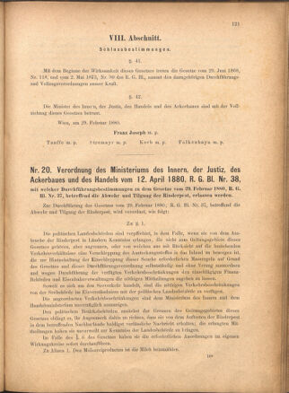 Verordnungsblatt für den Dienstbereich des k.k. Ackerbau-Ministeriums. Red. im k.k. Ackerbau-Ministerium 18800428 Seite: 67