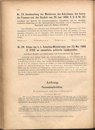 Verordnungsblatt für den Dienstbereich des k.k. Ackerbau-Ministeriums. Red. im k.k. Ackerbau-Ministerium 18800728 Seite: 6