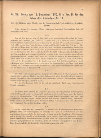 Verordnungsblatt für den Dienstbereich des k.k. Ackerbau-Ministeriums. Red. im k.k. Ackerbau-Ministerium 18801212 Seite: 21