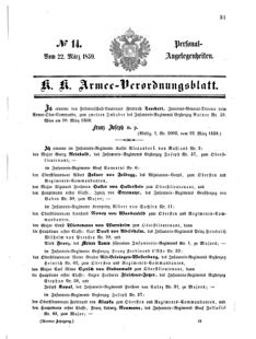 Kaiserlich-königliches Armee-Verordnungsblatt: Personal-Angelegenheiten 18590322 Seite: 5