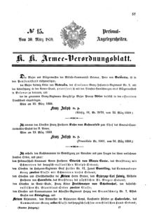 Kaiserlich-königliches Armee-Verordnungsblatt: Personal-Angelegenheiten 18590330 Seite: 1