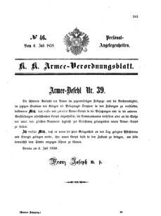 Kaiserlich-königliches Armee-Verordnungsblatt: Personal-Angelegenheiten 18590706 Seite: 5