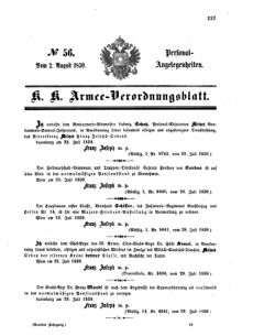 Kaiserlich-königliches Armee-Verordnungsblatt: Personal-Angelegenheiten 18590802 Seite: 1