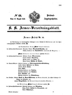 Kaiserlich-königliches Armee-Verordnungsblatt: Personal-Angelegenheiten 18590817 Seite: 1