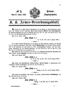 Kaiserlich-königliches Armee-Verordnungsblatt: Personal-Angelegenheiten 18600113 Seite: 1