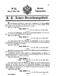 Kaiserlich-königliches Armee-Verordnungsblatt: Personal-Angelegenheiten 18600328 Seite: 1