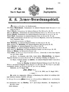 Kaiserlich-königliches Armee-Verordnungsblatt: Personal-Angelegenheiten 18600818 Seite: 1