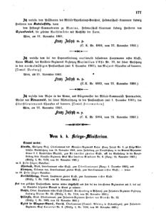 Kaiserlich-königliches Armee-Verordnungsblatt: Personal-Angelegenheiten 18611124 Seite: 3