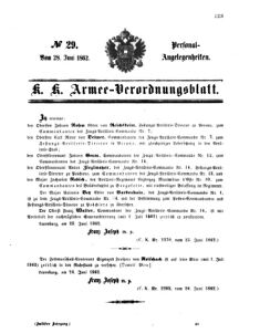 Kaiserlich-königliches Armee-Verordnungsblatt: Personal-Angelegenheiten 18620628 Seite: 1