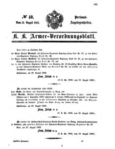 Kaiserlich-königliches Armee-Verordnungsblatt: Personal-Angelegenheiten 18620831 Seite: 1