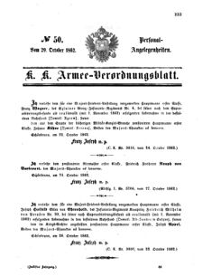 Kaiserlich-königliches Armee-Verordnungsblatt: Personal-Angelegenheiten 18621029 Seite: 1