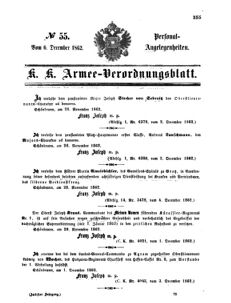 Kaiserlich-königliches Armee-Verordnungsblatt: Personal-Angelegenheiten 18621206 Seite: 1