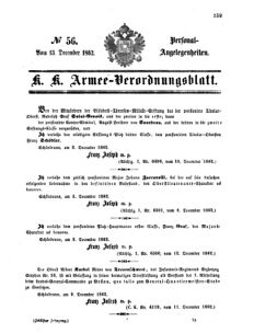 Kaiserlich-königliches Armee-Verordnungsblatt: Personal-Angelegenheiten 18621213 Seite: 1