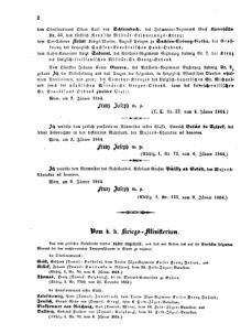 Kaiserlich-königliches Armee-Verordnungsblatt: Personal-Angelegenheiten 18640109 Seite: 2