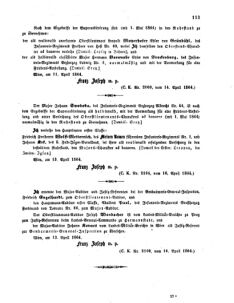 Kaiserlich-königliches Armee-Verordnungsblatt: Personal-Angelegenheiten 18640416 Seite: 3