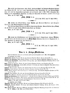 Kaiserlich-königliches Armee-Verordnungsblatt: Personal-Angelegenheiten 18640422 Seite: 3