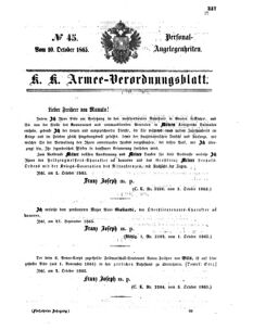 Kaiserlich-königliches Armee-Verordnungsblatt: Personal-Angelegenheiten