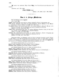 Kaiserlich-königliches Armee-Verordnungsblatt: Personal-Angelegenheiten 18660507 Seite: 2