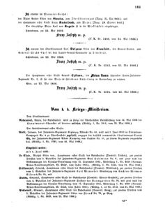 Kaiserlich-königliches Armee-Verordnungsblatt: Personal-Angelegenheiten 18660526 Seite: 3