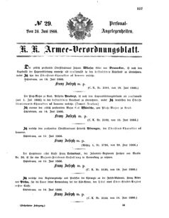 Kaiserlich-königliches Armee-Verordnungsblatt: Personal-Angelegenheiten