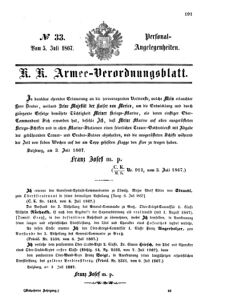 Kaiserlich-königliches Armee-Verordnungsblatt: Personal-Angelegenheiten 18670705 Seite: 5