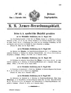 Kaiserlich-königliches Armee-Verordnungsblatt: Personal-Angelegenheiten