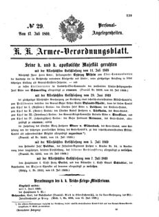 Kaiserlich-königliches Armee-Verordnungsblatt: Personal-Angelegenheiten 18690717 Seite: 1