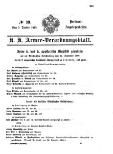 Kaiserlich-königliches Armee-Verordnungsblatt: Personal-Angelegenheiten 18691007 Seite: 1