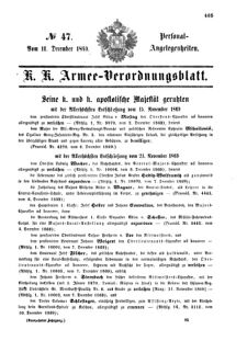 Kaiserlich-königliches Armee-Verordnungsblatt: Personal-Angelegenheiten 18691211 Seite: 1