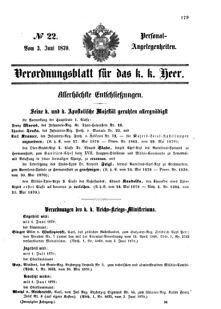 Kaiserlich-königliches Armee-Verordnungsblatt: Personal-Angelegenheiten 18700603 Seite: 1