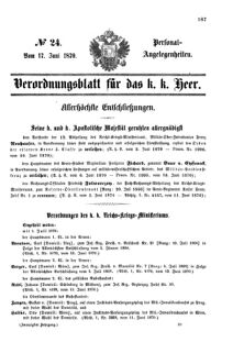 Kaiserlich-königliches Armee-Verordnungsblatt: Personal-Angelegenheiten 18700617 Seite: 1