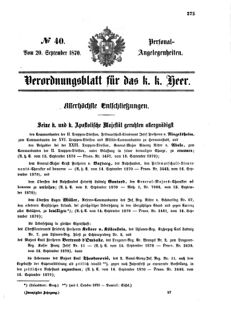 Kaiserlich-königliches Armee-Verordnungsblatt: Personal-Angelegenheiten 18700920 Seite: 1