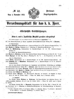 Kaiserlich-königliches Armee-Verordnungsblatt: Personal-Angelegenheiten 18721104 Seite: 51