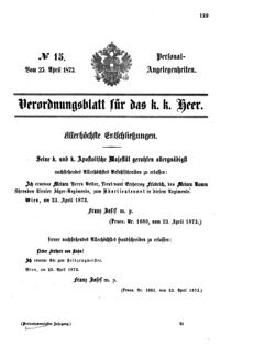 Kaiserlich-königliches Armee-Verordnungsblatt: Personal-Angelegenheiten 18730425 Seite: 13