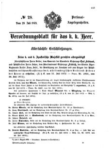 Kaiserlich-königliches Armee-Verordnungsblatt: Personal-Angelegenheiten