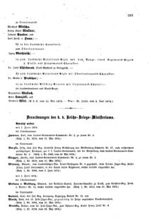 Kaiserlich-königliches Armee-Verordnungsblatt: Personal-Angelegenheiten 18740606 Seite: 5