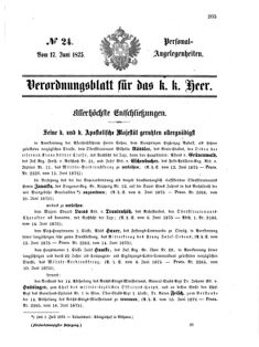 Kaiserlich-königliches Armee-Verordnungsblatt: Personal-Angelegenheiten 18750617 Seite: 1