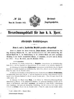 Kaiserlich-königliches Armee-Verordnungsblatt: Personal-Angelegenheiten 18751230 Seite: 1