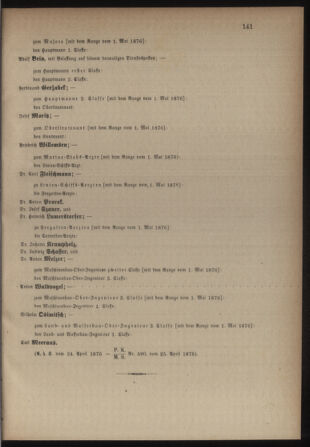 Kaiserlich-königliches Armee-Verordnungsblatt: Personal-Angelegenheiten 18760426 Seite: 45