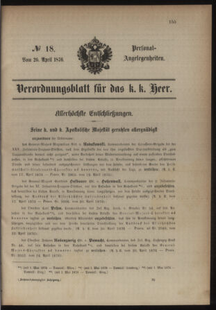 Kaiserlich-königliches Armee-Verordnungsblatt: Personal-Angelegenheiten 18760426 Seite: 59