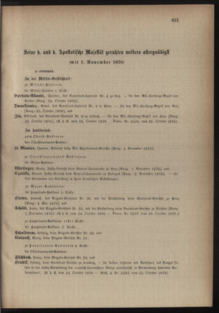 Kaiserlich-königliches Armee-Verordnungsblatt: Personal-Angelegenheiten 18761026 Seite: 45