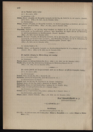 Kaiserlich-königliches Armee-Verordnungsblatt: Personal-Angelegenheiten 18761130 Seite: 6