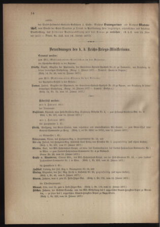 Kaiserlich-königliches Armee-Verordnungsblatt: Personal-Angelegenheiten 18770120 Seite: 2