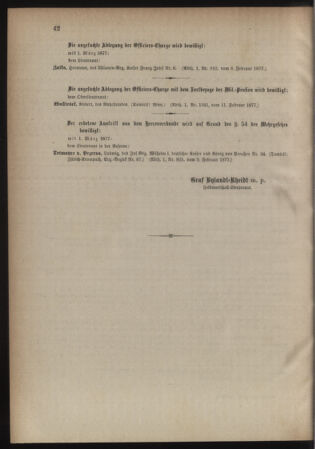 Kaiserlich-königliches Armee-Verordnungsblatt: Personal-Angelegenheiten 18770214 Seite: 6