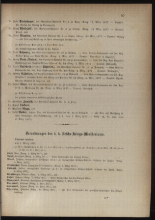 Kaiserlich-königliches Armee-Verordnungsblatt: Personal-Angelegenheiten 18770307 Seite: 3